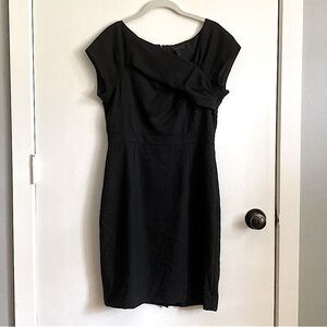⭐️ J Crew Black Wool Short Sleeve Midi Dress Size 6